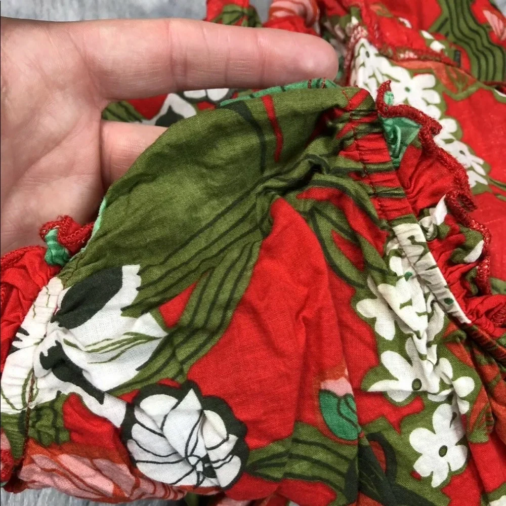 Little minis toddler girls 4T red Hawaiian dress